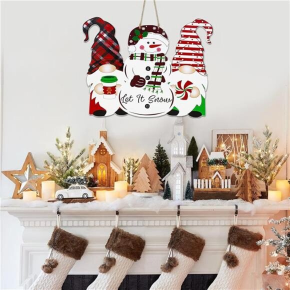 Reversible Fall Thanksgiving Decor/Christmas Decorations for Home Indoor - Picture 7 of 8